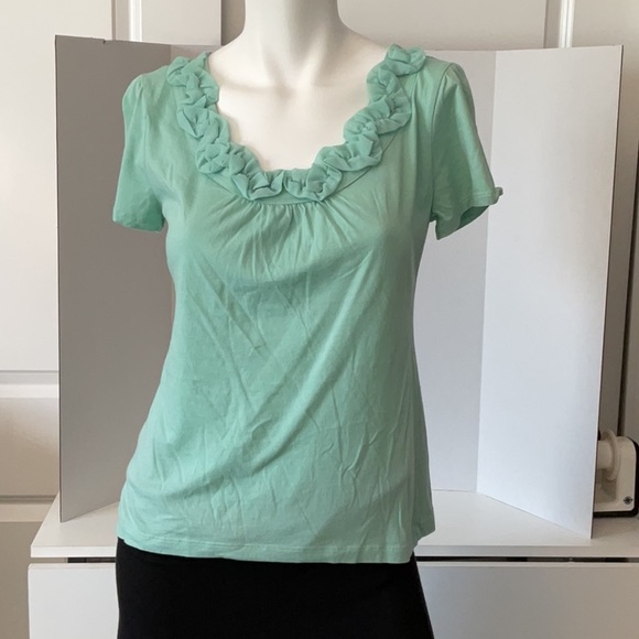 Ann Taylor Loft Brand Ribbon T Shirt - Picture 1 of 5